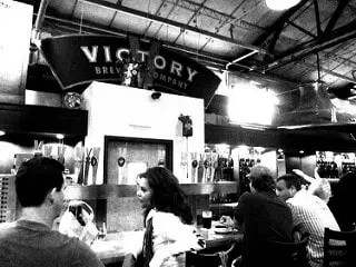 Victory Brewing Company black and white image