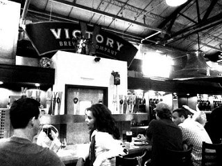 Victory Brewing Company black and white image