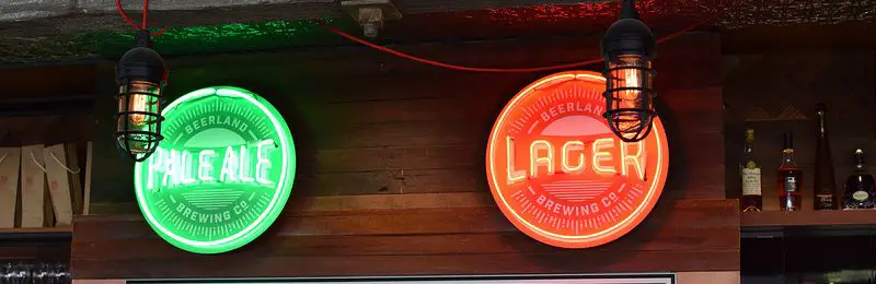 lager & ale neon sign