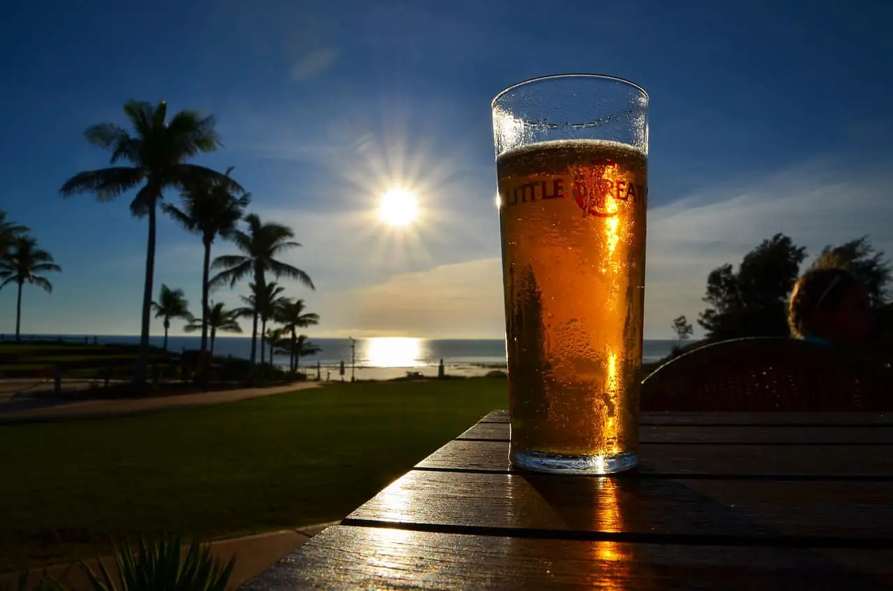 beer at sunset; types of beer